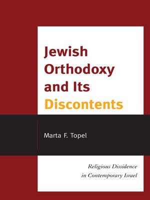cover image of Jewish Orthodoxy and Its Discontents